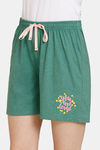 Rosaline Reclaimed Nature Knit Cotton Shorts (Pack Of 2) - Green Blue — thumbnail 6